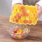 CLOUDVALLEY 4 Pack Silicone Ice Cube Trays with Lids Easy-Release Hexagon Ice Maker for Freezer, Reusable Food-Grade Ice Molds for Cocktail Bar, Whiskey, Iced Coffee & Home Kitchen (Multi Color) - Image 2