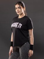 CHKOKKO Womens Stylish Activewear Quick Dry Lightweight Breathable Printed Round Neck Half Sleeve Regular Fit Gym T Shirt for Sports Yoga and Training - Image 12