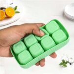 BIDFUL [3 Pack] Yellow Ice Cube Tray with Lids, 2-Inch Large Silicone Flexible 8-Cavity Ice Maker Molds for Whiskey & Cocktails, Easy-Release Reusable Ice Cubes, BPA-Free - Image 5