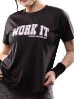 CHKOKKO Womens Stylish Activewear Quick Dry Lightweight Breathable Printed Round Neck Half Sleeve Regular Fit Gym T Shirt for Sports Yoga and Training - Image 8