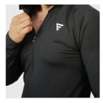 Mens Full Sleeve Compression Hood Black | Polyester Spandex Stretch Gym Hoodie | Muscle Support Training Top | Gymwear for Bodybuilding Workout Running Fitness Activewear - Image 3