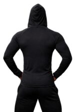 Mens Full Sleeve Compression Hood Black | Polyester Spandex Stretch Gym Hoodie | Muscle Support Training Top | Gymwear for Bodybuilding Workout Running Fitness Activewear - Image 4