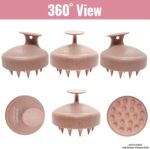 RENESMEE Scalp Massager Shampoo Brush, Eco-friendly Wheat Straw body with Soft Silicon Bristles, Hair Scalp Scrubber, Scalp Exfoliator | Dandruff Removal, Prevents Hair loss (Pink) - Image 6