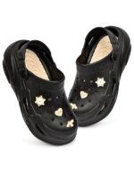 Fashionable Comfortable Adjustable Back Strap Clogs & Premium Cute Charms |Waterproof Anti Skid & Lightweight Cushioned Stylish Clogs Mules for Women's & Girl's BBSILK-11 - Image 9