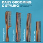 VEGA Set of 4 Handcrafted Hair Combs – Cellulose Acetate Comb Set, Detangling, Daily Grooming, All-Purpose & Comb Set for Men & Women, (India's No.1* Hair Comb Brand, HMCS-04) - Image 5