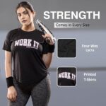 CHKOKKO Womens Stylish Activewear Quick Dry Lightweight Breathable Printed Round Neck Half Sleeve Regular Fit Gym T Shirt for Sports Yoga and Training - Image 10