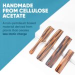 VEGA Set of 4 Handcrafted Hair Combs – Cellulose Acetate Comb Set, Detangling, Daily Grooming, All-Purpose & Comb Set for Men & Women, (India's No.1* Hair Comb Brand, HMCS-04) - Image 6