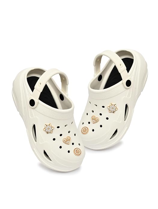 confor Fashionable Comfortable Adjustable Back Strap Clogs & Premium Cute Charms |Waterproof Anti Skid & Lightweight Cushioned Stylish Clogs Mules for Women's & Girl's BBSILK-11 - Image 1