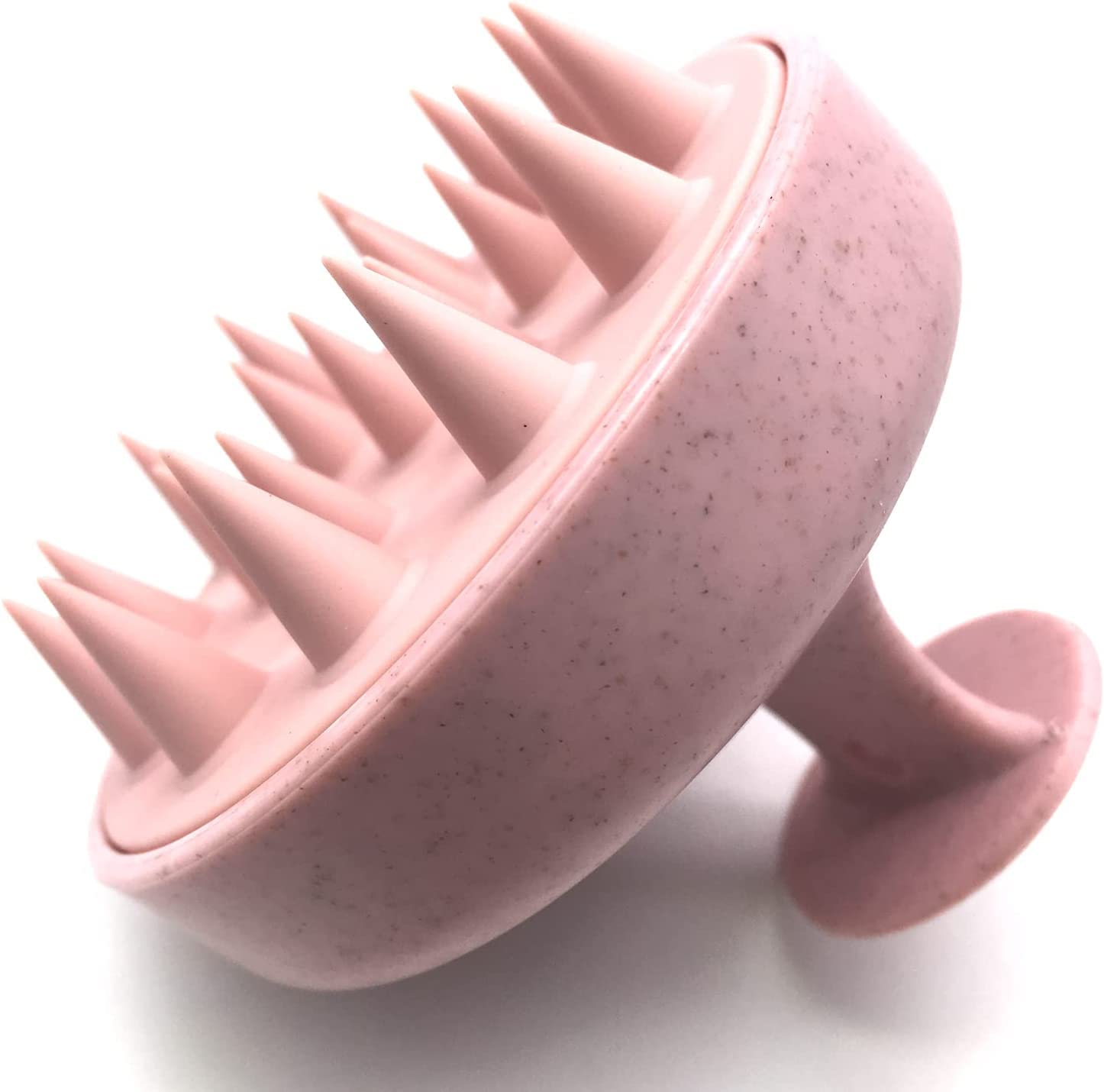 scalp RENESMEE Scalp Massager Shampoo Brush, Eco-friendly Wheat Straw body with Soft Silicon Bristles, Hair Scalp Scrubber, Scalp Exfoliator | Dandruff Removal, Prevents Hair loss (Pink) - Image 1