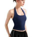 SIGHTBOMB SOFTLINE Double Layer Seamless U Neck Halter Cuddle Baby Sleeveless Microfiber Active WEAR/Casual WEAR TOP for Women