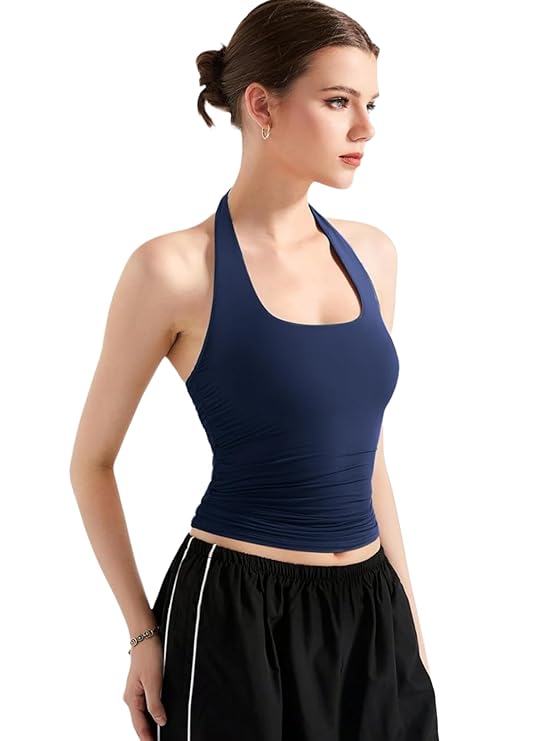 tooo SIGHTBOMB SOFTLINE Double Layer Seamless U Neck Halter Cuddle Baby Sleeveless Microfiber Active WEAR/Casual WEAR TOP for Women - Image 1