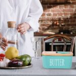 Butter Dishes Box Premium Quality Elite Range Heavy Fine Porcelain Butter Box,Butter Dish with Wooden Top Cover,Lid with a Knife (Light Green), Standard - Image 5
