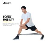 Boldfit Heavy Resistance Band for Exercise & Stretching, Pull Up Band Suitable in Home & Gym Workout, Power Bands for Men & Women. (Black 15-30 kg Resistances)(Material: Natural Rubber) - Image 2