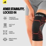 Boldfit Orthopedic Knee Caps for Men & Women | Knee Support for Pain Relief, Gym, Running, Arthritis & Workouts | Anti-Slip Knee Sleeves for Squats, Sports, Badminton - Red- Small - Image 5