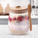 The Better Home Borosilicate Glass Jar for kitchen storage With Wooden Lid | 680 Ml | Overnight Oats Jar | Multipurpose Airtight Storage Jar for Oats, Snacks, Tea, Coffee | Microwave & Oven Safe - Image 2