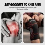 Boldfit Orthopedic Knee Caps for Men & Women | Knee Support for Pain Relief, Gym, Running, Arthritis & Workouts | Anti-Slip Knee Sleeves for Squats, Sports, Badminton - Red- Small - Image 3