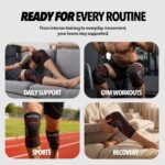 Boldfit Orthopedic Knee Caps for Men & Women | Knee Support for Pain Relief, Gym, Running, Arthritis & Workouts | Anti-Slip Knee Sleeves for Squats, Sports, Badminton - Red- Small - Image 8