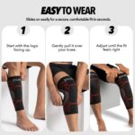 Boldfit Orthopedic Knee Caps for Men & Women | Knee Support for Pain Relief, Gym, Running, Arthritis & Workouts | Anti-Slip Knee Sleeves for Squats, Sports, Badminton - Red- Small - Image 4