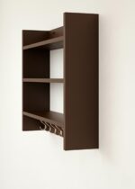 FireBees Wall Mounted Kitchen Organizer Rack with Hooks – Wooden Kitchen Storage Shelf - Image 5