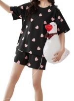 SMOWKLY Women Korean Shorts Pajama Set – Cotton Blend Nightwear Top & Shorts Co-Ord Set | Soft & Comfortable Summer Sleepwear & Lounge Wear - Image 7
