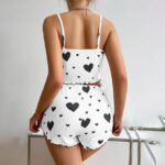 Women's Silk-Look Cami & Shorts Nightwear Set – Lace Detail Sleepwear & Comfortable Lounge Set - Image 8