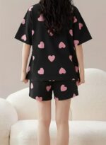 SMOWKLY Women Korean Shorts Pajama Set – Cotton Blend Nightwear Top & Shorts Co-Ord Set | Soft & Comfortable Summer Sleepwear & Lounge Wear - Image 10