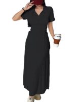 Shasmi Women's Skin Self Design Applique Collared Casual Shirt - Image 6