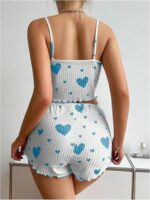 Women's Silk-Look Cami & Shorts Nightwear Set – Lace Detail Sleepwear & Comfortable Lounge Set - Image 11