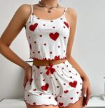 Women's Silk-Look Cami & Shorts Nightwear Set – Lace Detail Sleepwear & Comfortable Lounge Set - Image 4