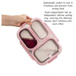 850ml Leak-Proof Stainless Steel Lunch Box – 3 Compartments, Heat-Retaining Base, BPA-Free Tiffin Box | Pink - Image 2