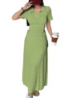 Shasmi Women's Skin Self Design Applique Collared Casual Shirt - Image 13