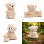 Cute Teddy Bear Plush Hair Claw Clip for Girls & Women – Soft Beige Hair Clip for Stylish Everyday Hairstyles - Image 5