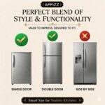 Premium Fridge Cover Top for Single Door Refrigerator with 6 Side Pockets – Waterproof & Washable Polyester Cover - Image 4