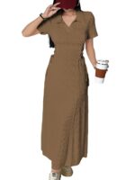 Shasmi Women's Skin Self Design Applique Collared Casual Shirt - Image 9
