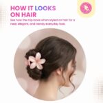 Korean Flower Hair Clutcher for Women & Girls – Strong Grip Floral Claw Clip for Thick & Thin Hair - Image 4