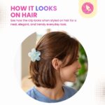 Korean Flower Hair Clutcher for Women & Girls – Strong Grip Floral Claw Clip for Thick & Thin Hair - Image 5