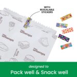 Oddy Uniwraps Multi-Purpose Paper Snack Bags with Sealing Stickers – Pack of 60, 8 × 5.5 Inch - Image 7