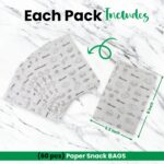 Oddy Uniwraps Multi-Purpose Paper Snack Bags with Sealing Stickers – Pack of 60, 8 × 5.5 Inch - Image 2