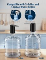 COSTAR Water Dispenser Pump for 20 Litre Bottle, Portable Water Dispenser with Removable Spout, USB Rechargeable Water Pump with 1.5L/Min Fast Flow, 1200mAh Battery, Kingfisher 4 Pro, Black - Image 7