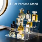 HENABLE 4-Tier Acrylic Display Risers – Clear Perfume Organizer Stand, Cupcake & Dessert Stand, Shelf Display for Cosmetics, Collectibles & Decor - Image 2