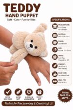 Cute Teddy Bear Plush Hair Claw Clip for Girls & Women – Soft Beige Hair Clip for Stylish Everyday Hairstyles - Image 3