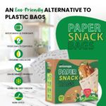Oddy Uniwraps Multi-Purpose Paper Snack Bags with Sealing Stickers – Pack of 60, 8 × 5.5 Inch - Image 3