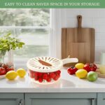 Multifunctional Fruit Washing & Draining Bowl with Lid and Handle - Image 2