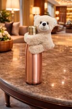 Cute Teddy Bear Plush Hair Claw Clip for Girls & Women – Soft Beige Hair Clip for Stylish Everyday Hairstyles - Image 9