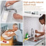 Zibuyu 2-Piece Diatomite Water Absorbent Stone Tray for Bathroom & Kitchen - Image 5