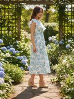 Leriya Fashion Women's Western Floral Printed Midi Dress – Casual Sleeveless Summer One-Piece Dress for Women | Stylish Party & Beach Outfit - Image 3