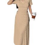 Shasmi Women's Skin Self Design Applique Collared Casual Shirt