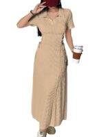Shasmi Women's Skin Self Design Applique Collared Casual Shirt
