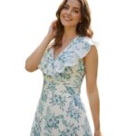 Leriya Fashion Women's Western Floral Printed Midi Dress – Casual Sleeveless Summer One-Piece Dress for Women | Stylish Party & Beach Outfit