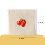 100% Cotton Reusable Vegetable Storage Bags for Fridge – Breathable, Washable Cloth Zipper Bags for Kitchen Organizer, Eco-Friendly Produce Storage Pouch – Pack of 6 - Image 2